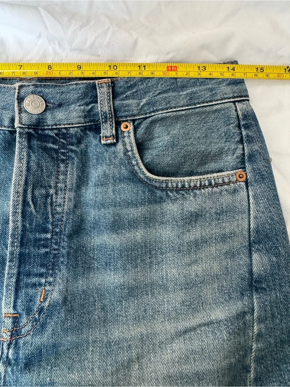 MADEWELL pieced barrel-leg Jean size 25Tall